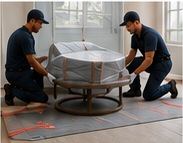White-glove professionals completing furniture assembly and final setup